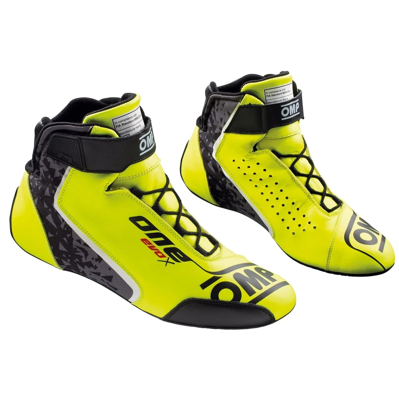 Omp One EVO Fluo Yellow Trainers Size 48 Fia 8856-2018, Unisex Adult Boots, Standard, EU