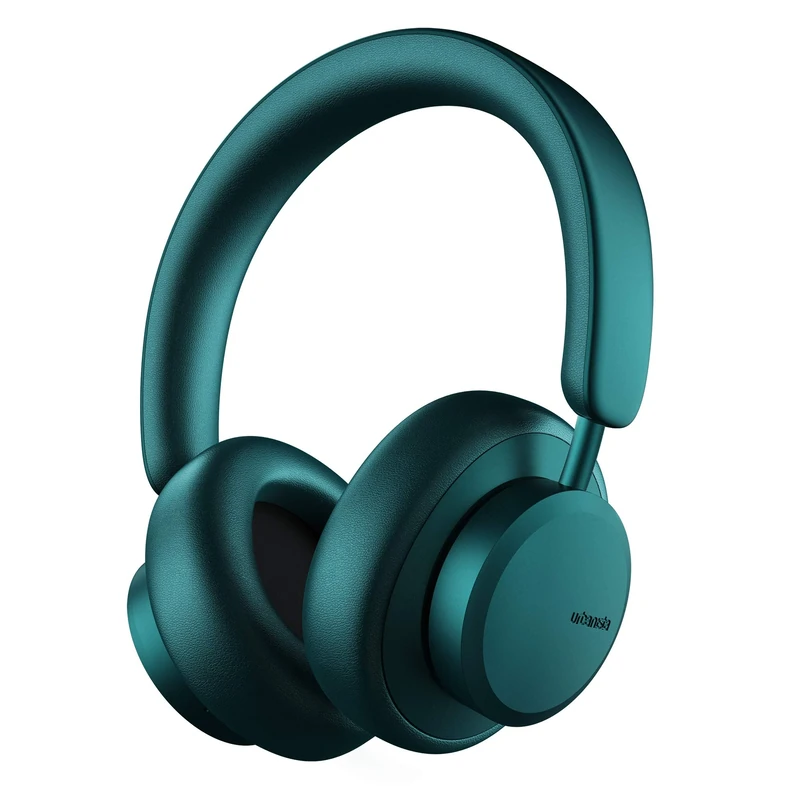 Urbanista Miami Over Ear Headphones, Active Noise Cancelling Bluetooth Headphones, 6 ENC Noise Cancelling Mics, 50 Hr Playtime, Hybrid ANC with Transparency mode, On Ear Detection & Carry Case, Green