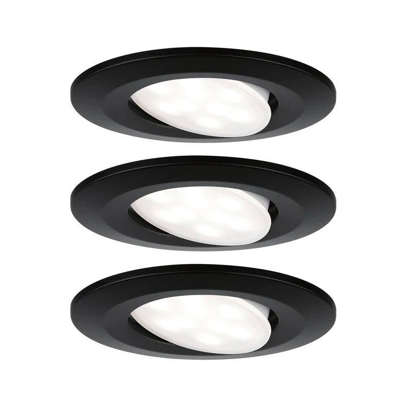 Paulmann Calla 999.91 Recessed Light LED IP65 Round 4,000 K 3 x 6.5 W Matt Black