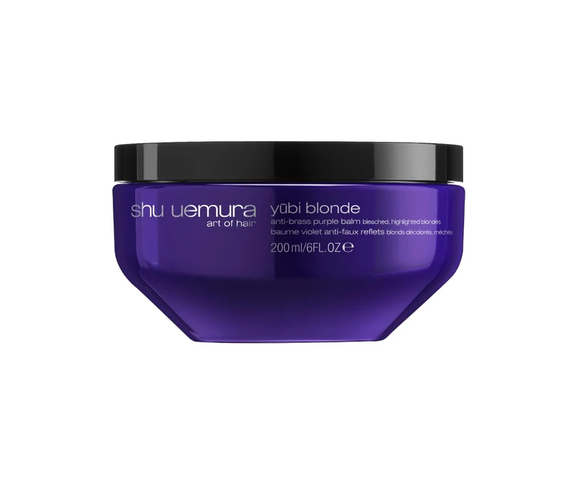 Shu Uemura, Anti-Brass Purple Hair Mask Yubi Blonde, Bleached/Highlighted Blonde Hair, Enriched with White Peony & High-Tech Cool Pigment, Anti-Brass & Strength, 200ml