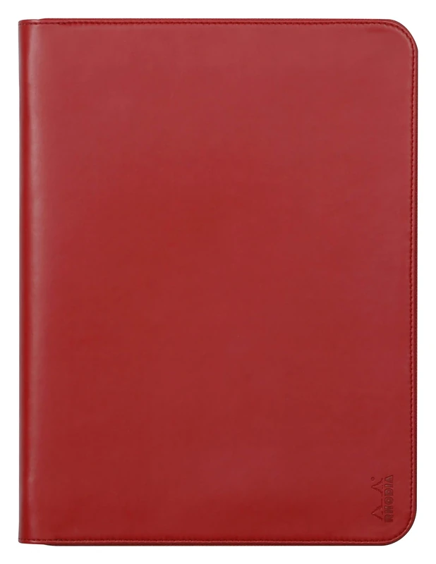 RHODIA 168122C - Poppy Rhodiarama Portfolio Briefcase - for Notepads and A4 or A4+ Notebooks | Dimensions Closed 25.5x34 cm - Pocket for Tablet - Premium Faux Leather