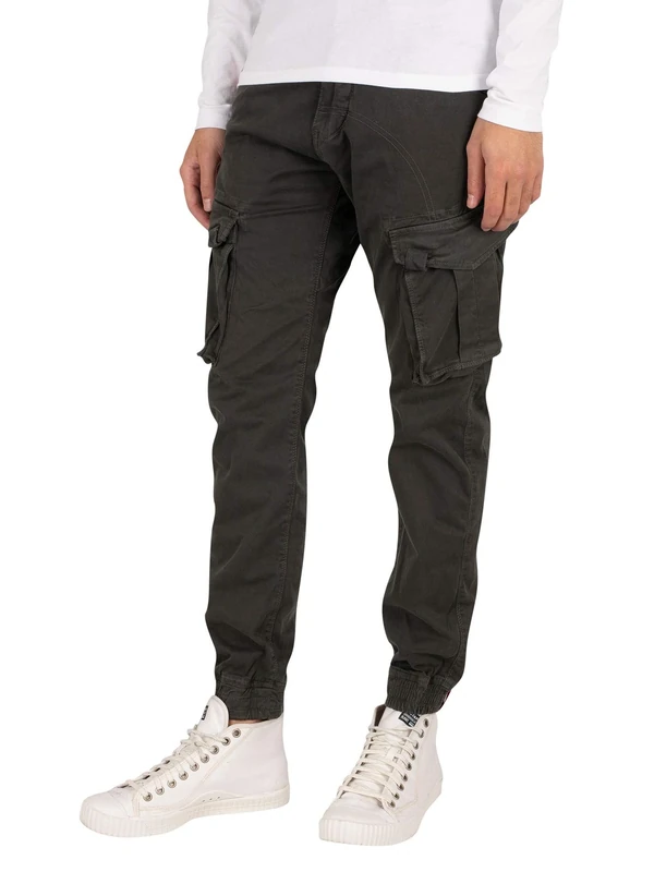 Alpha Industries Men's Spy Casual Trousers Pants, Greyblack, 28 W