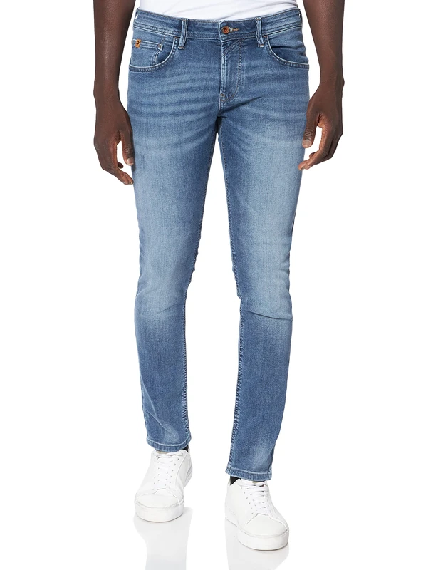 TOM TAILOR Denim Men's Jeans 202212 Culver Skinny, 10118 - Used Light Stone Blue Denim, 32W / 30L