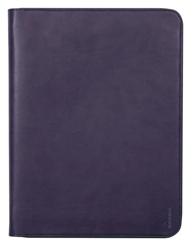 RHODIA 168121C - Rhodiarama Briefcase Purple - for Notepads and A4 or A4+ Notebooks | Dimensions Closed 25.5x34 cm - Pocket for Tablet - Premium Faux Leather