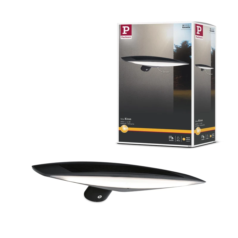 Paulmann Kiran IP44 3000 Outdoor Solar Wall Light