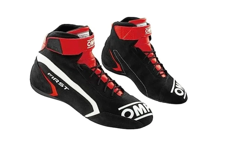 Omp Unisex First Race My2021 Shoes Red/Black, Size 9 Fia 8856-2018 Boat, Standard, 9 UK