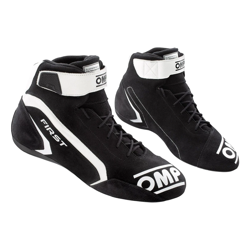 Omp my2021 First Race Trainers Black/White Size 47 Fia 8856-2018, Unisex Adult Boots, Standard, EU