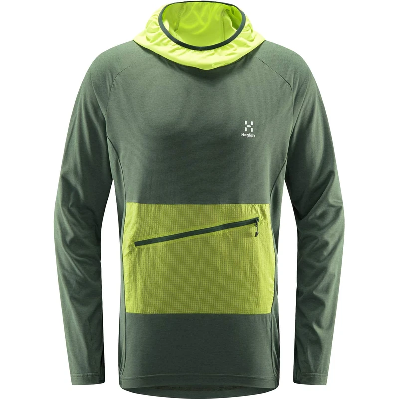 HAGLOFS 604907_4NJ MIRRE MID TOP Sweatshirt Men's FJELL GREEN/SPROUT GREEN Size L