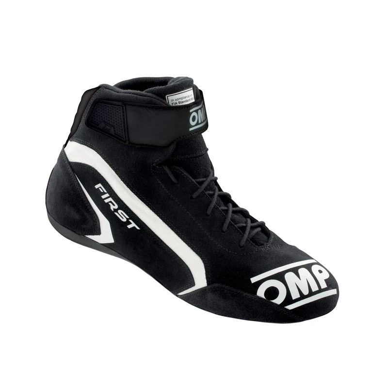 Omp my2021 First Race Trainers Black/White Size 44 Fia 8856-2018, Unisex Adult Boots, Standard, EU