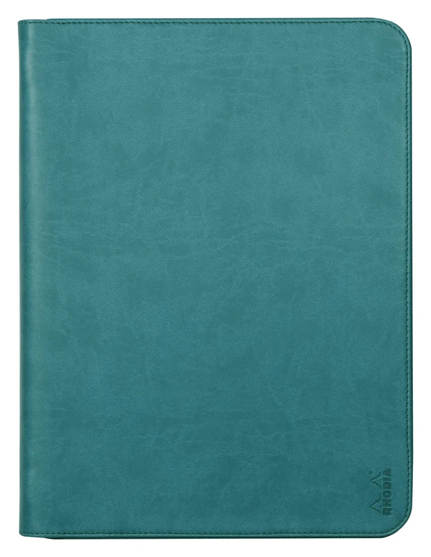 RHODIA 168119C - Rhodiarama Peacock Briefcase - for Notepads and A4 or A4+ Notebooks | Dimensions Closed 25.5x34 cm - Pocket for Tablet - Premium Faux Leather