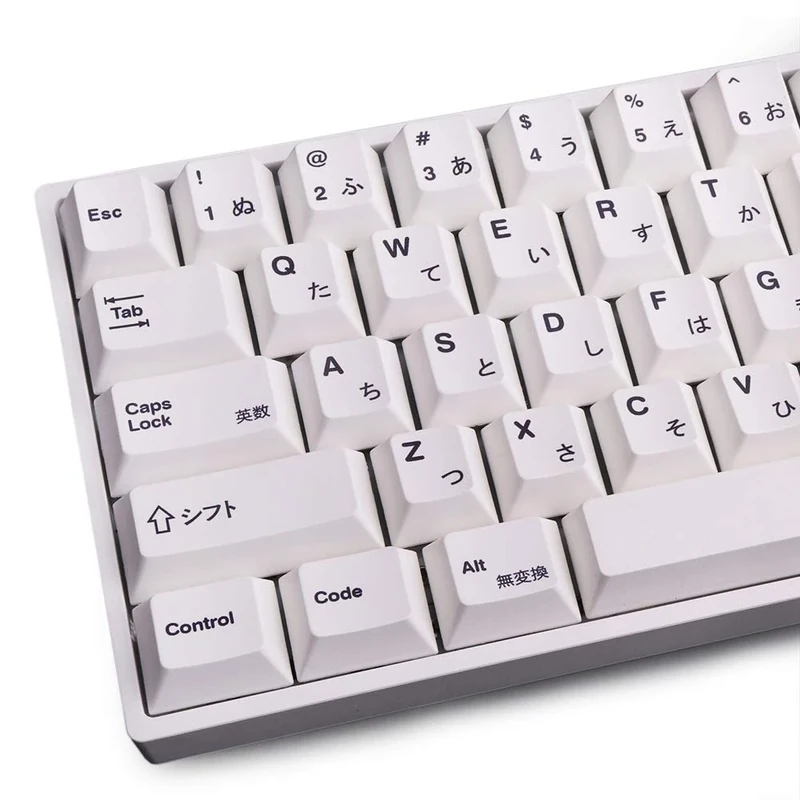 Gliging PBT White Keycaps 135 Keys Cherry Profile DYE-Sub Japanese Keycap Minimalist White Theme Suitable for MX Cherry Mechanical Keyboard