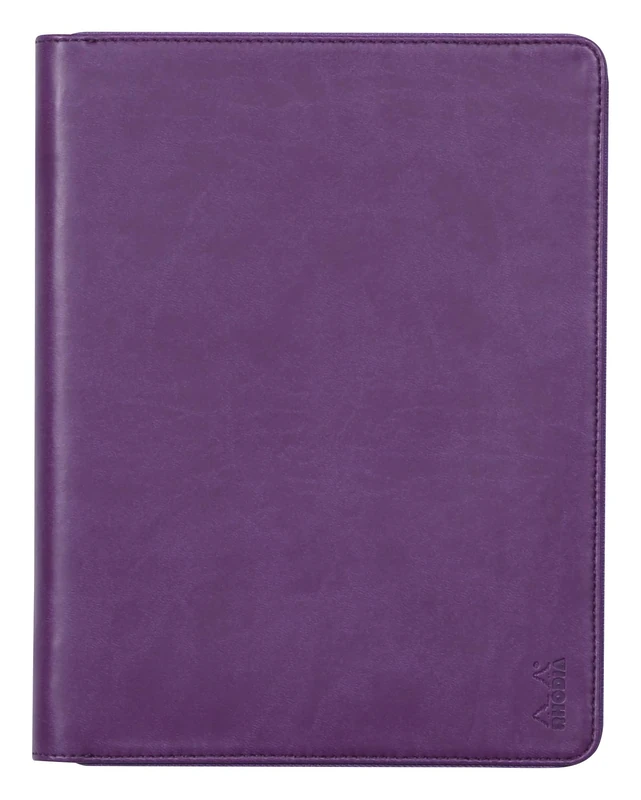 RHODIA 168105C - Purple Rhodiarama Portfolio Briefcase - for A5 or A5+ Notepads and Notebooks | Dimensions Closed 19.5x25.5 cm - Pocket for Tablet - Premium Faux Leather
