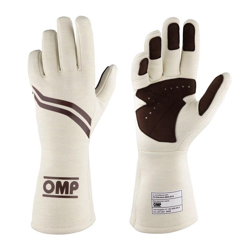 OMP GLOVES DIJON my2021 BROWN SIZE XL FIA 8856-2018
