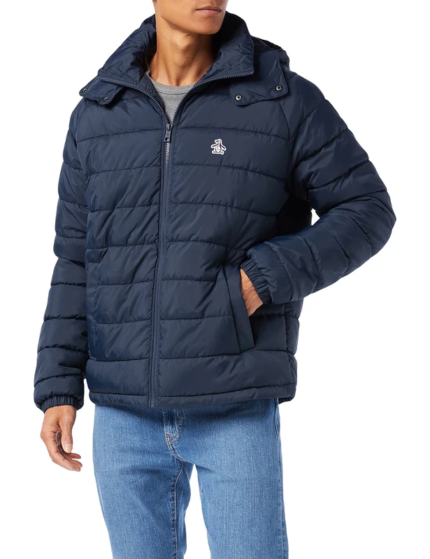Original Penguin Detachable Hood Puffer Jacket - Image 1