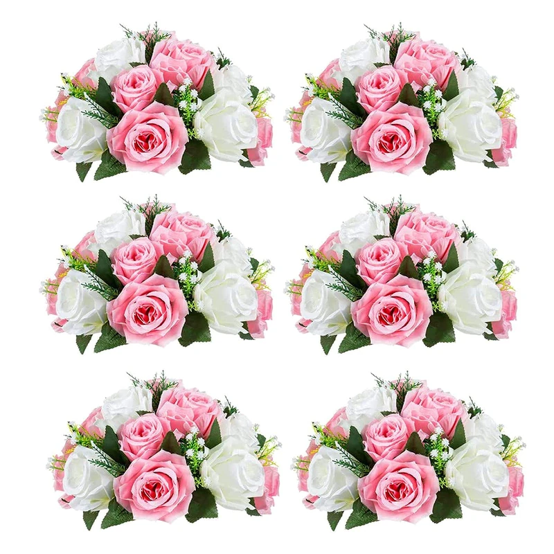 Sziqiqi Artificial Flowers Silk Rose Flowers for Wedding Centerpiece Party Birthday Anniversary Floral Arrangement Decorations