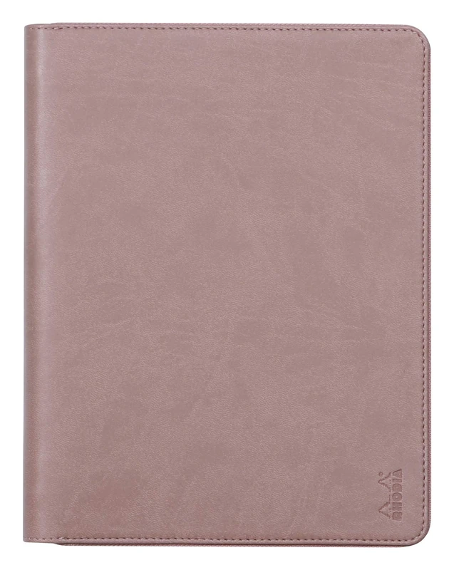 RHODIA 168108C - Briefcase Rhodiarama Rosewood - for Notepads and Notebooks A5 or A5+ | Dimensions Closed 19.5x25.5 cm - Pocket for Tablet - Premium Faux Leather