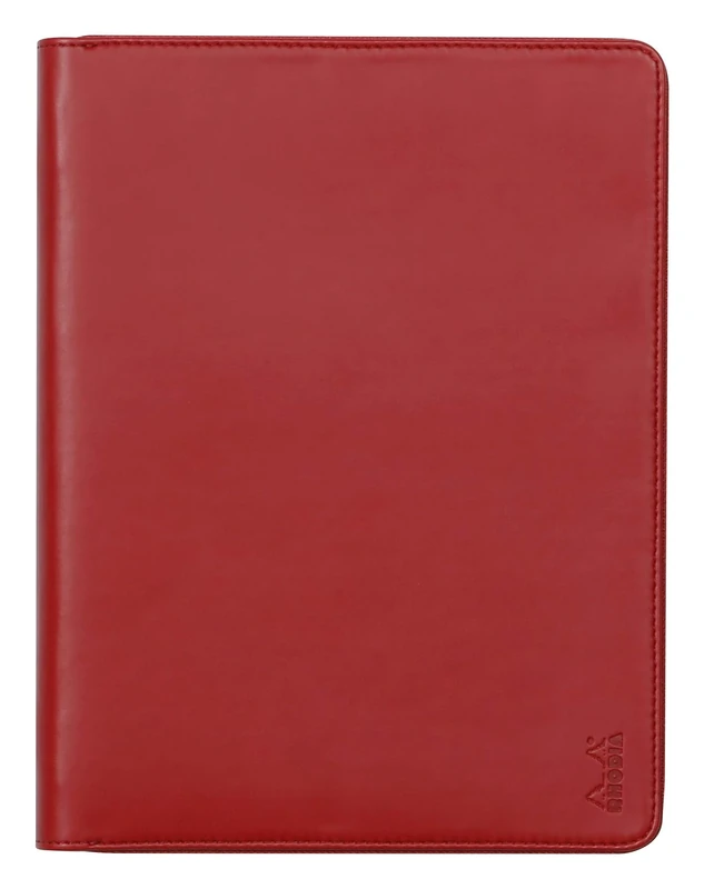RHODIA 168106C - Poppy Rhodiarama Briefcase - for A5 or A5+ Notepads and Notebooks | Dimensions Closed 19.5x25.5 cm - Pocket for Tablet - Premium Faux Leather