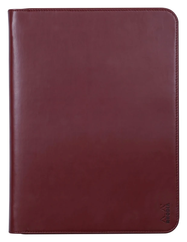 RHODIA 168123C - Briefcase Rhodiarama Lie de Vin - for Notepads and Notebooks A4 or A4+ | Dimensions Closed 25.5x34 cm - Pocket for Tablet - Premium Faux Leather