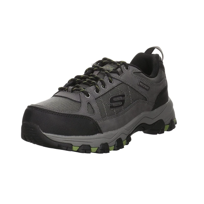 Skechers Mens Selmen Cormack Sneaker, Charcoal Leather W Synthetic Mesh, 7 UK