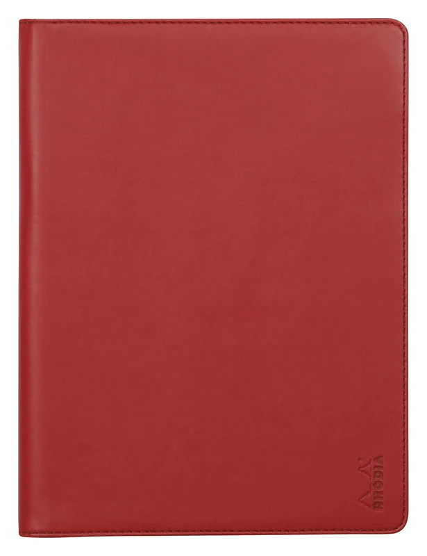 RHODIA 216007C - Notebook and Document Holder Rhodiarama No. 16 Poppy - for Notepads or A5 Format Notebooks (14.8 x 21 cm) - Premium Italian Faux Leather
