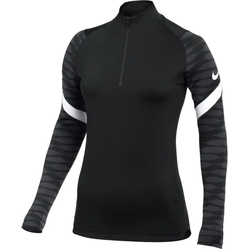 Nike Women's Strike 21 Drill Top Training Sweatshirt, womens, CW6875-010, Black/anthracite/white/white, L - Image 1