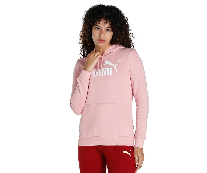 Puma ESS Logo Hoodie FL Alternative Long Coat, flower butterfly lily:pink, S