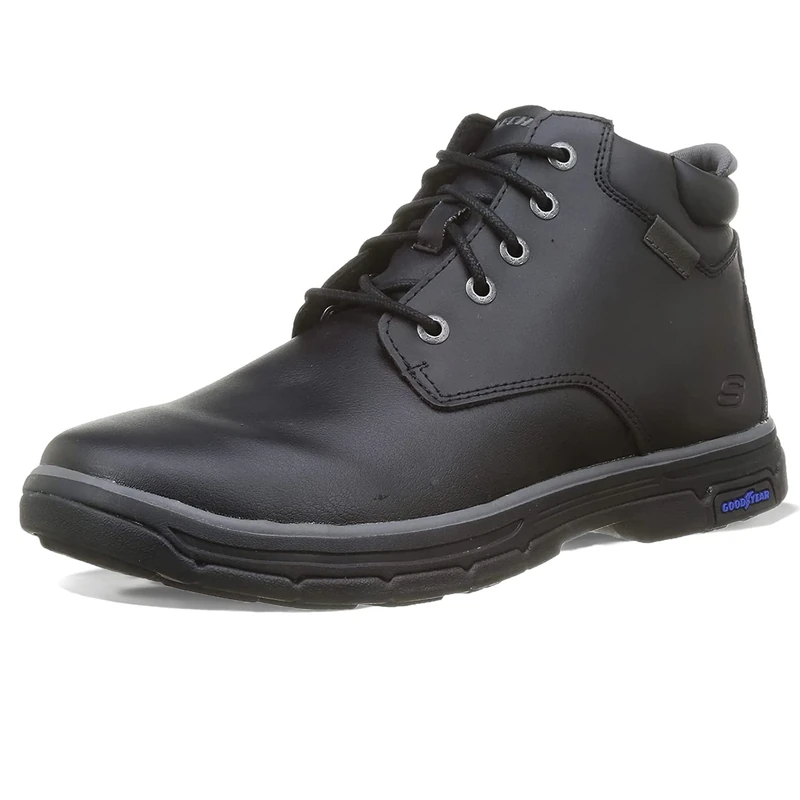 Skechers Men's Segment 2.0 Brogden Chukka Boot, Black Leather, 7 UK