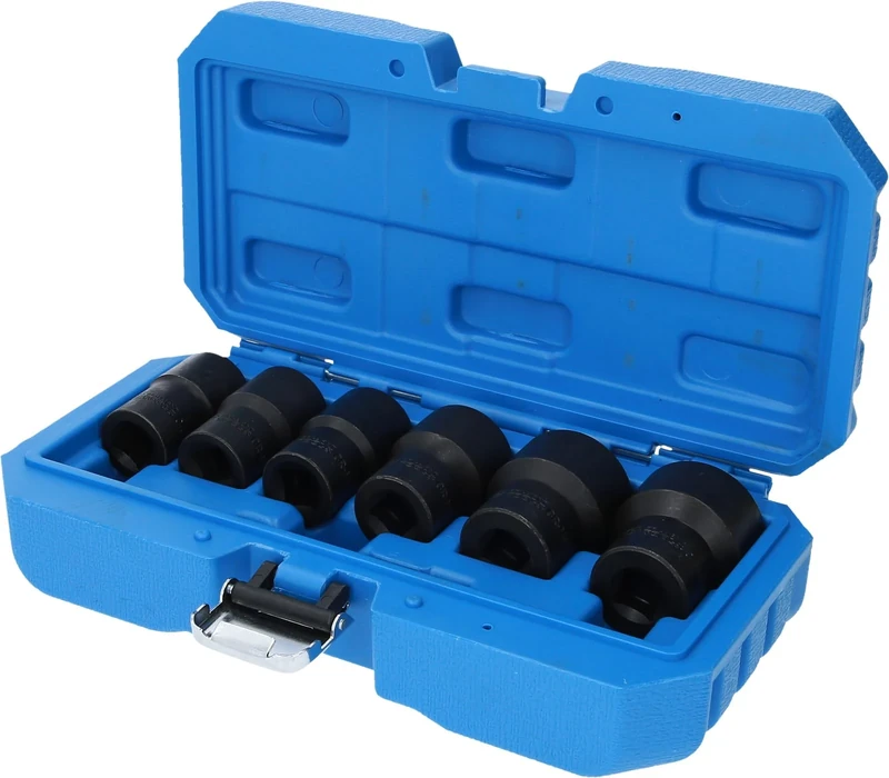 BRILLIANT TOOLS BT026005 1/2-Inch Spiral Profile Socket Set, 21-32 mm, 7-Piece [Powered by KS Tools]