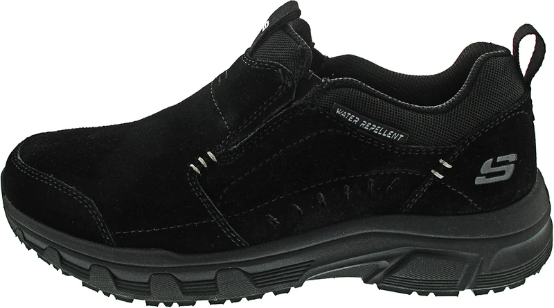 Skechers Mens Oak Canyon Sneaker, Black Suede Trim, 11 UK