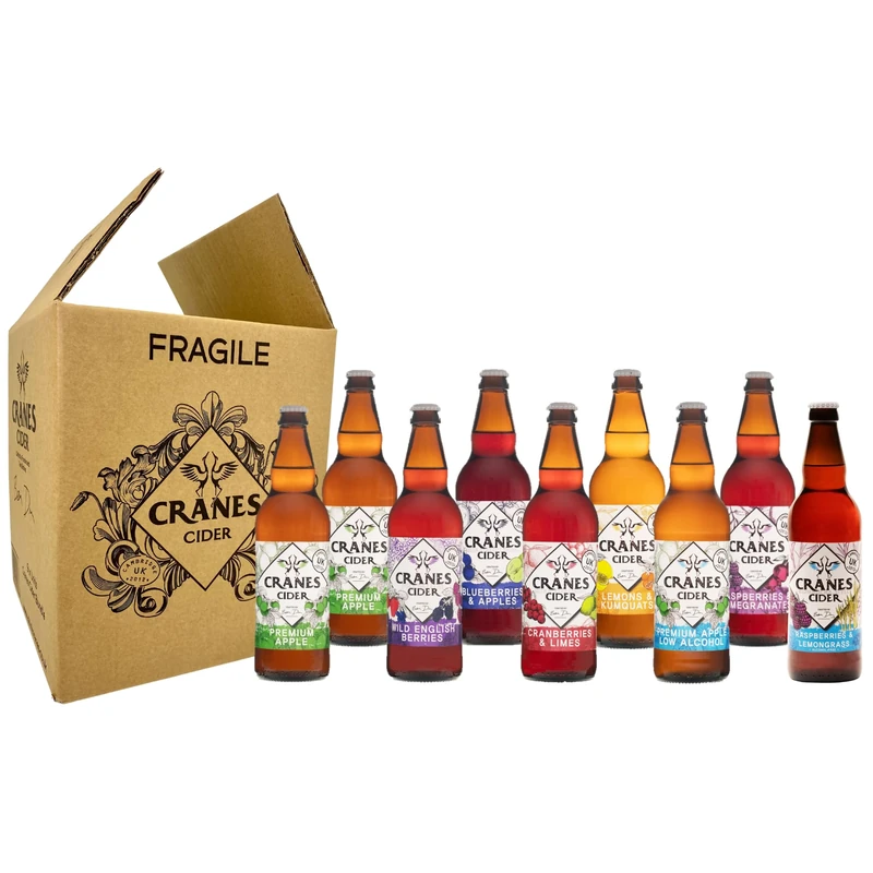 Cranes Cider Bundle, 9 x 500ml selection of ciders