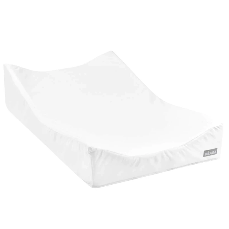 BÉABA, Sofalange Changing Mat, Sloping changing mat, Limits reflux, Durable, Oekotex Certified Fabrics, Made in France, Patented Concept, White