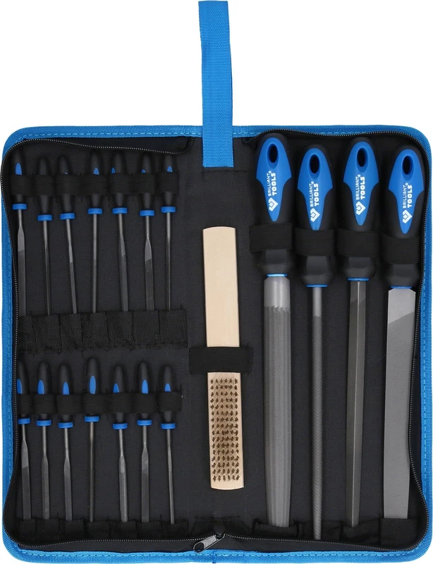 BRILLIANT TOOLS BT103030 File Set with File Brush 19-Piece [Powered by KS Tools]