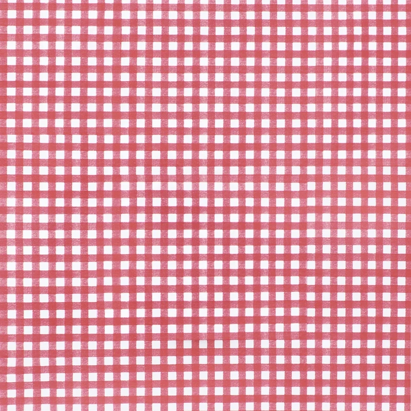 ORYX 5544055 Rectangular Oilcloth Tablecloth Red Squares Waterproof Stain-Resistant PVC 140 cm x 20 Metres Trimmable Roll Indoor and Outdoor Plastic Multi-Coloured
