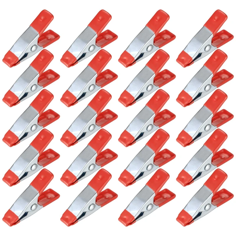 LJHOME 20pcs 2" Metal Spring Clamps - Heavy Duty Rubber Coated Clips