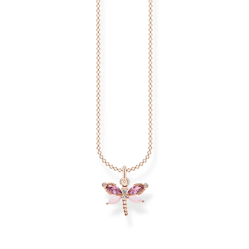Thomas Sabo KE2096-321-7 Dragonfly Necklace in Gold-Plated Silver