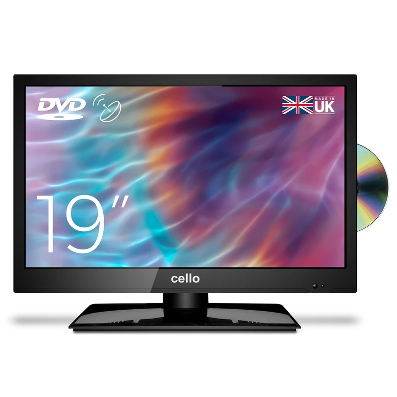 Cello C1920FS 19 inch LED Digital TV Built-in DVD Freeview HD Built in satellite receiver with HDMI and USB for recording from Live TV, Great to fit in small spaces Made In The UK - Image 1