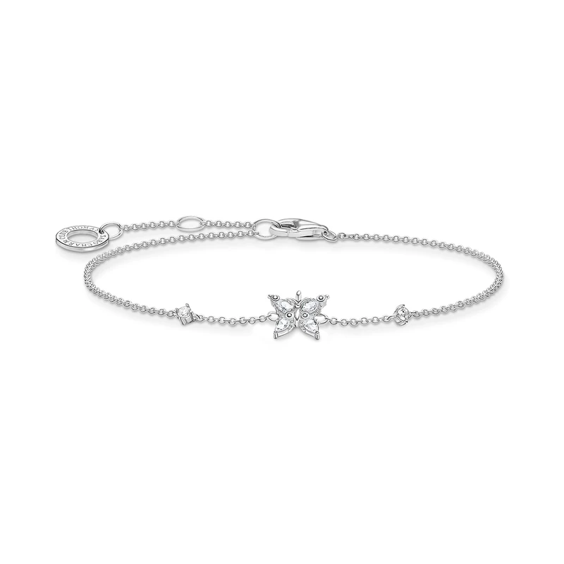 Thomas Sabo Bracelet butterfly white stones 925 Sterling Silver