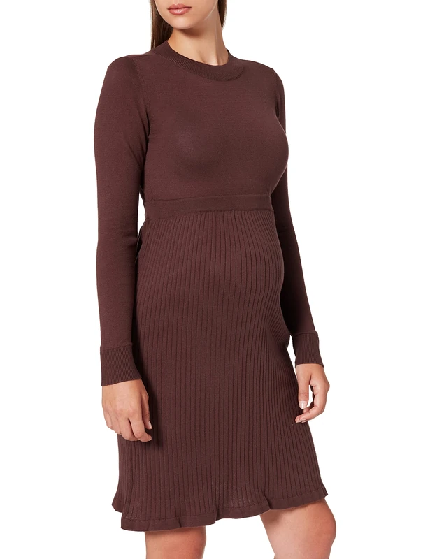 ESPRIT Maternity Women's Dress Knit LS Dress, Coffee-200, 16