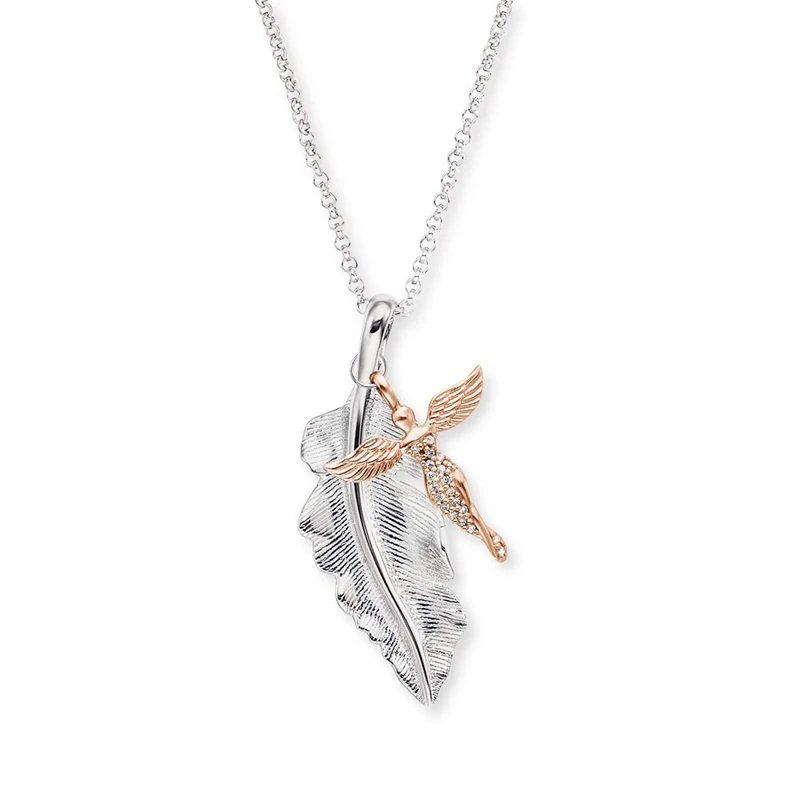 Engelsrufer Angel Whisperer 32015505 Women's Necklace 925 Silver Cubic Zirconia, Länge 42 + 4 + 4 cm, Sterling Silver, Cubic Zirconia
