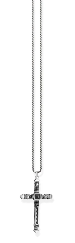 Thomas Sabo Necklace Cross 925 Sterling Silver, Blackened