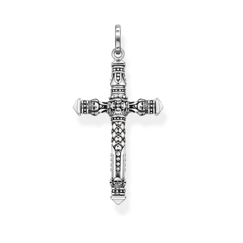 Thomas Sabo Pendant Cross 925 Sterling Silver, Blackened