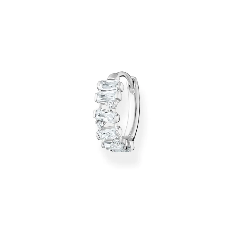 THOMAS SABO Hoop earring white stones, silver 925 Sterling Silver