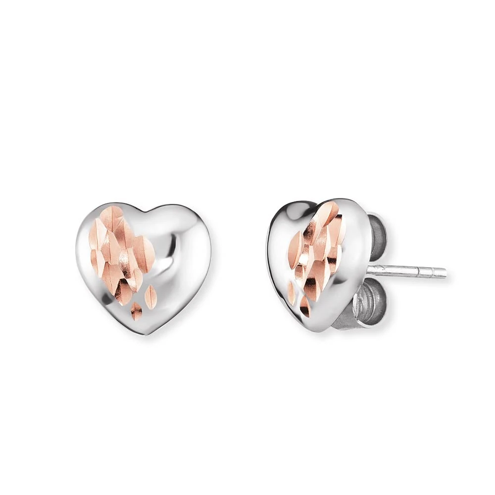 Engelsrufer Women's Stud Earrings Heart Silver ERE-ME-HEART-BIR