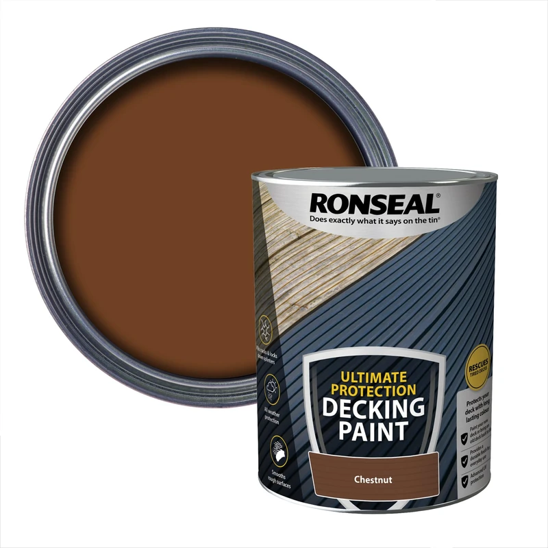 RONSEAL ULTIMATE DECKING PAINT CHESTNUT 5L