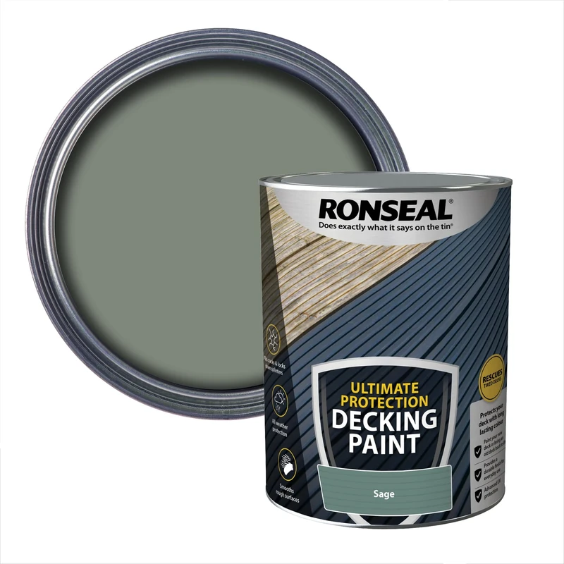 Ronseal Ultimate DECKING Paint SAGE 5L