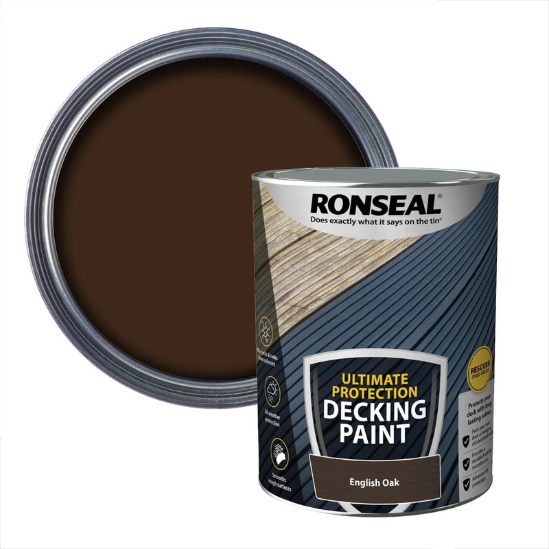 RONSEAL ULTIMATE DECKING PAINT ENG OAK 5L