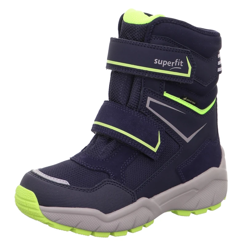 Superfit Boy's Culusuk 2.0 Warm Gefütterte Gore-tex Snow Boot, Blue Yellow 8000, 6 UK Child Wide