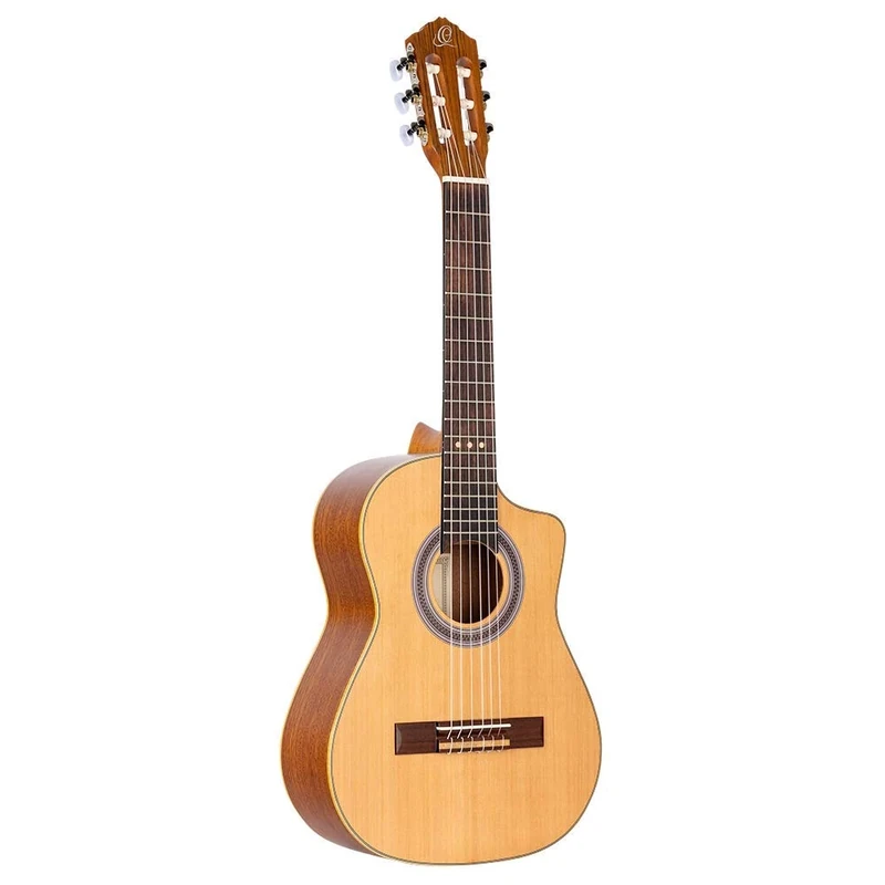 Ortega Guitars Requinto Classical Guitar – Deep Body – Requinto Series – Cedar / Sapele, Natural (RQC25)