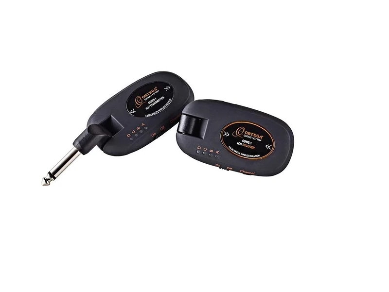Ortega Guitars Digital Wireless System – Rechargeable Accessory for Guitar – Black (ODWS-1BK)