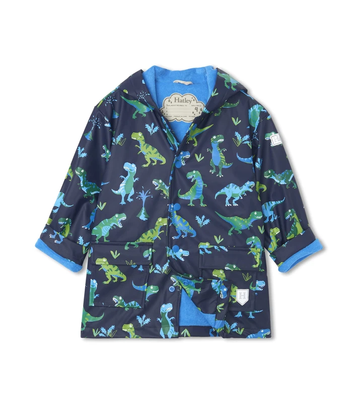 Hatley Boys Printed Raincoat, Sharptooth Rex, 6 Years